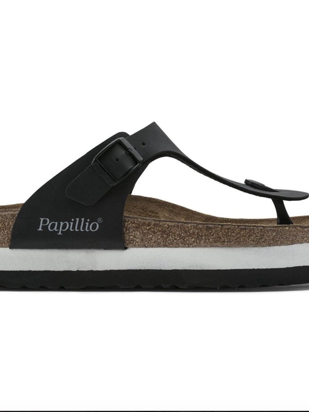 ✨ Papillio Gizeh Platform Birko-Flor – Black & White | Size 39 / US 8–8.5 – New - Picture 3 of 14